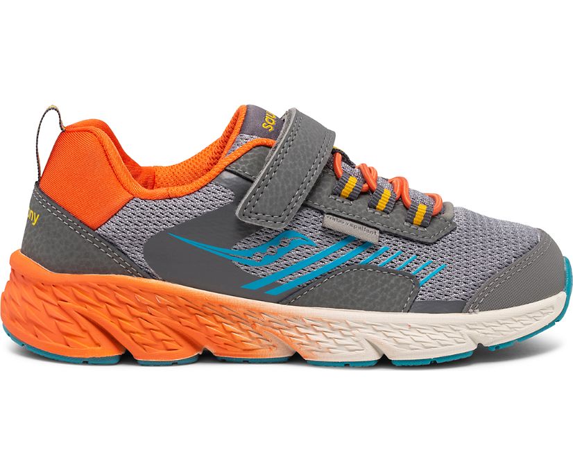 Saucony Wind Shield A/C Kids' Sneakers Grey / Orange / Blue | AU 783EBCX